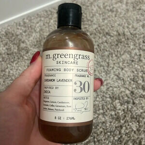 m. greengrass skincare foaming body scrub